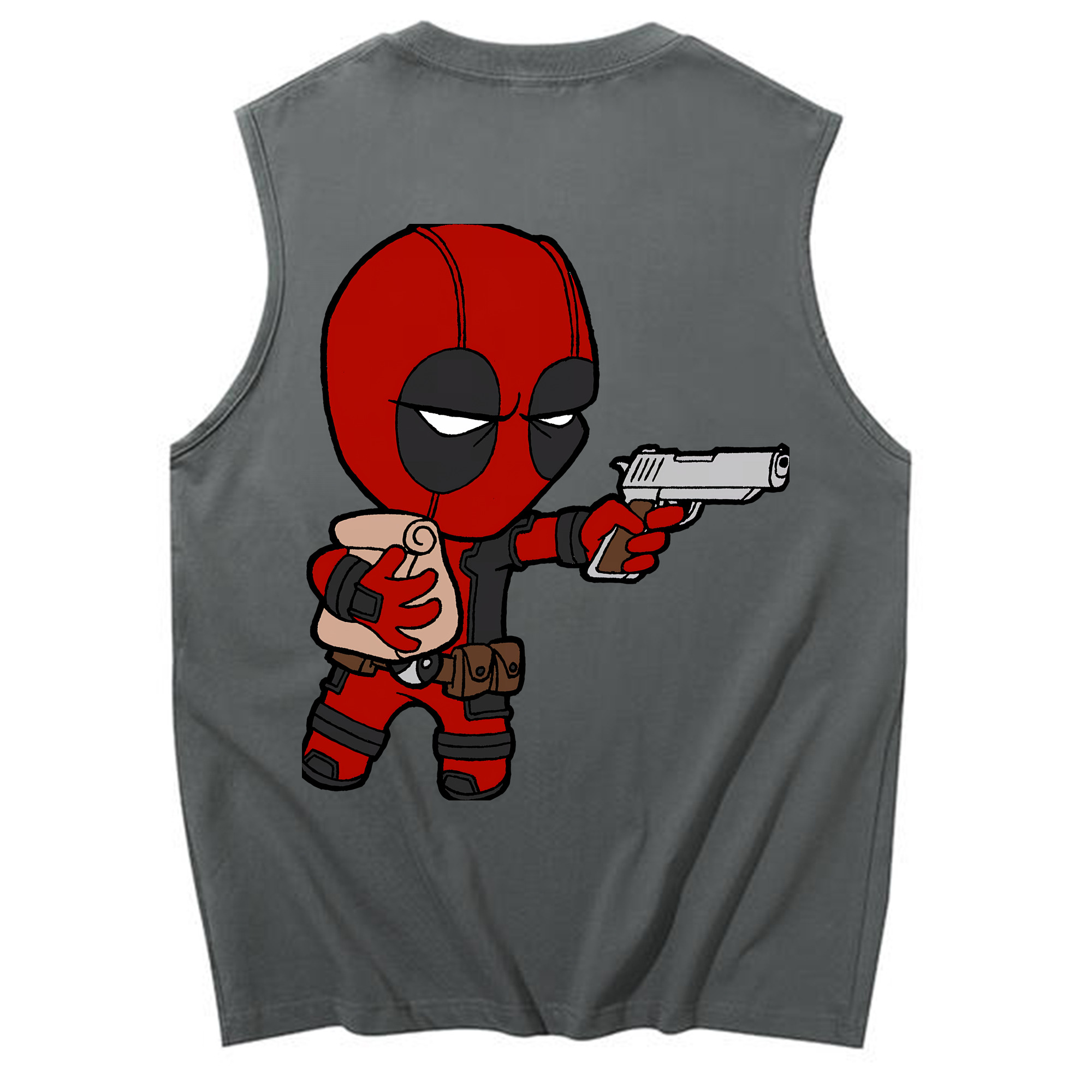 （画像用） Deadpool デッドプール コットン100％タンクトップ（背面プリント）
